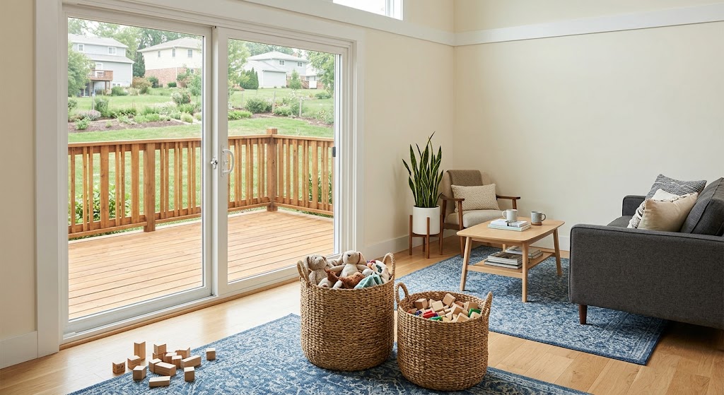 Design inspiration for 49 beautiful toy storage ideas for family living rooms